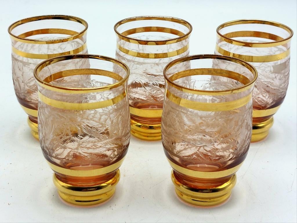 5 vintage likeurglaasjes, Ophalen, Zo goed als nieuw