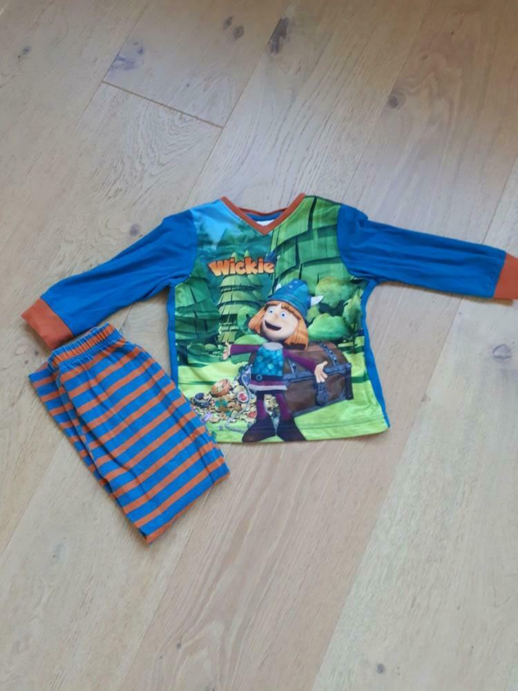 Pyjama Wickie viking / studio 100 - maat 98 104 - 3 a 4 jaar, Kinderen en Baby's, Ophalen of Verzenden, Gebruikt, Jongen, Nacht- of Onderkleding