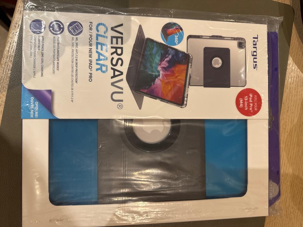 Targus Versavu Clear iPad Pro 13 inch M4, Ophalen, 13 inch of meer, Nieuw, Bescherming voor- en achterkant