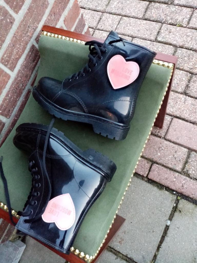 Dames regenlaarzen Mt37, Zwart, Nieuw, Regenlaarzen, Moschino