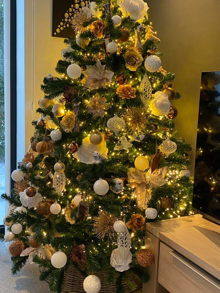 Sapin de Noël décoré, Maison & Meubles, Enlèvement, Comme neuf, Intérieur