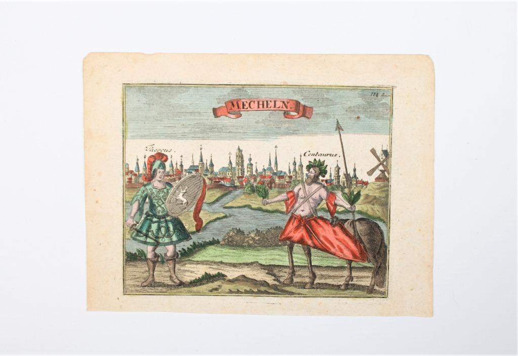 panorama Malines avec Thésée et Centaure, XVIIIe siècle, Enlèvement ou Envoi