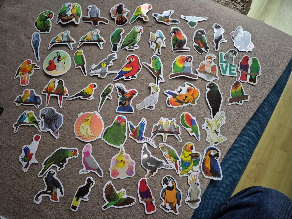 58 stickers vogels, Enlèvement ou Envoi