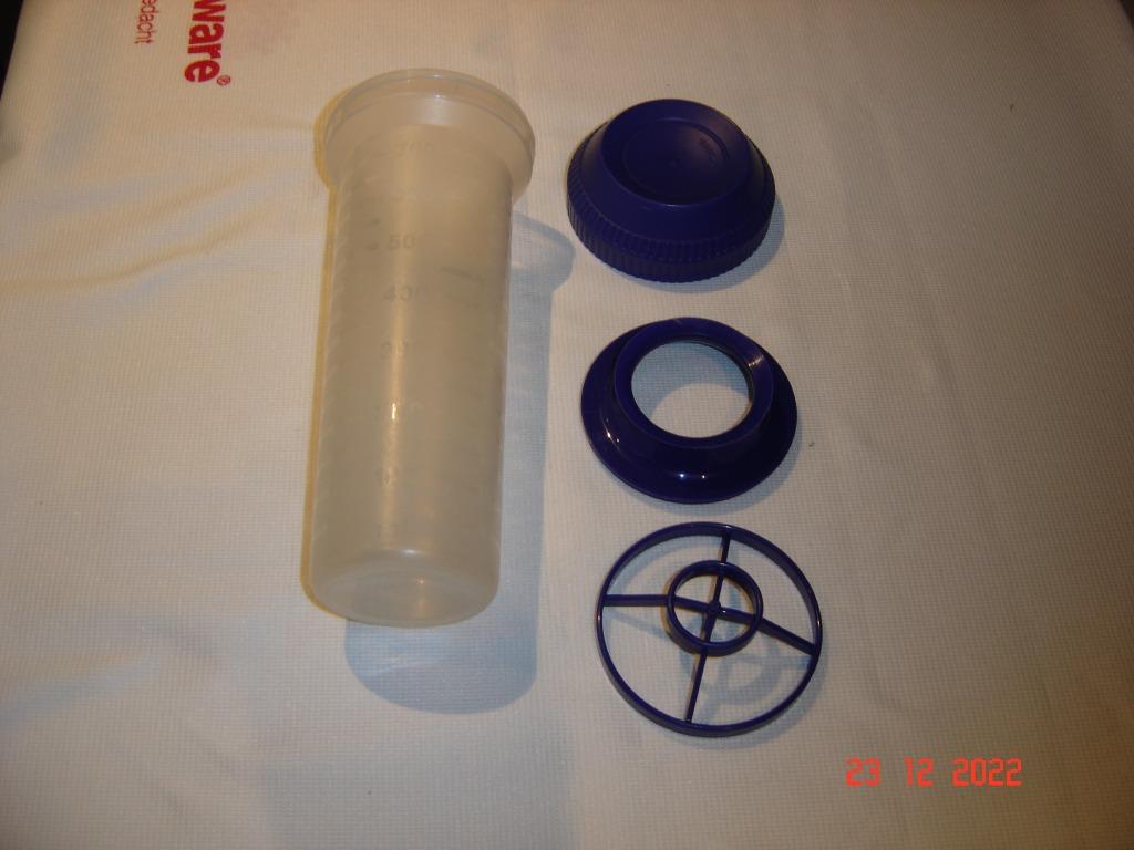 Tupperware shaker 700 ml blauw, Ophalen of Verzenden, Gebruikt, Blauw