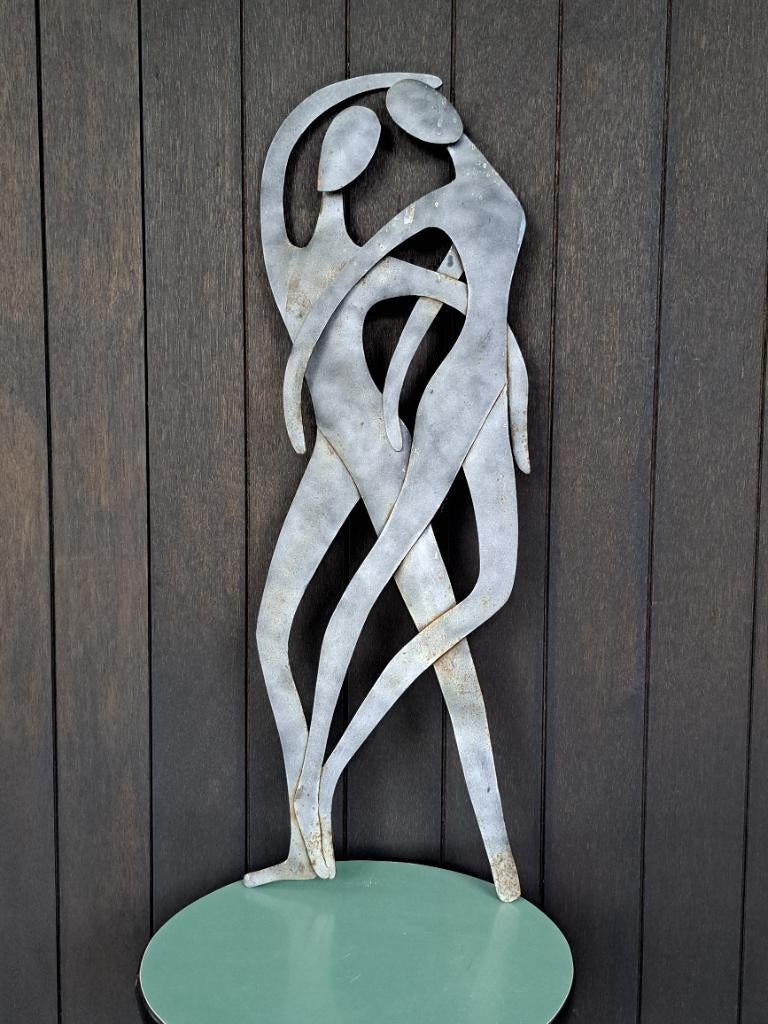 Vintage deco metaal, Antiek en Kunst, Ophalen of Verzenden