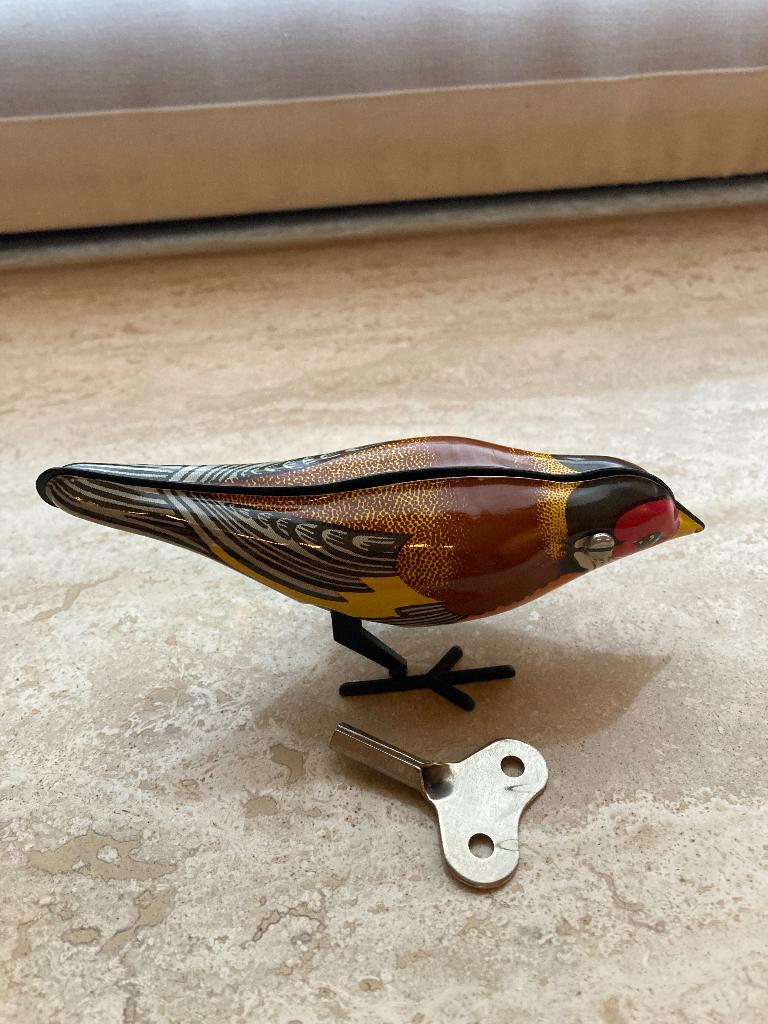 VEB Plasticart Picking Bird -blikken speelgoed, Enlèvement ou Envoi
