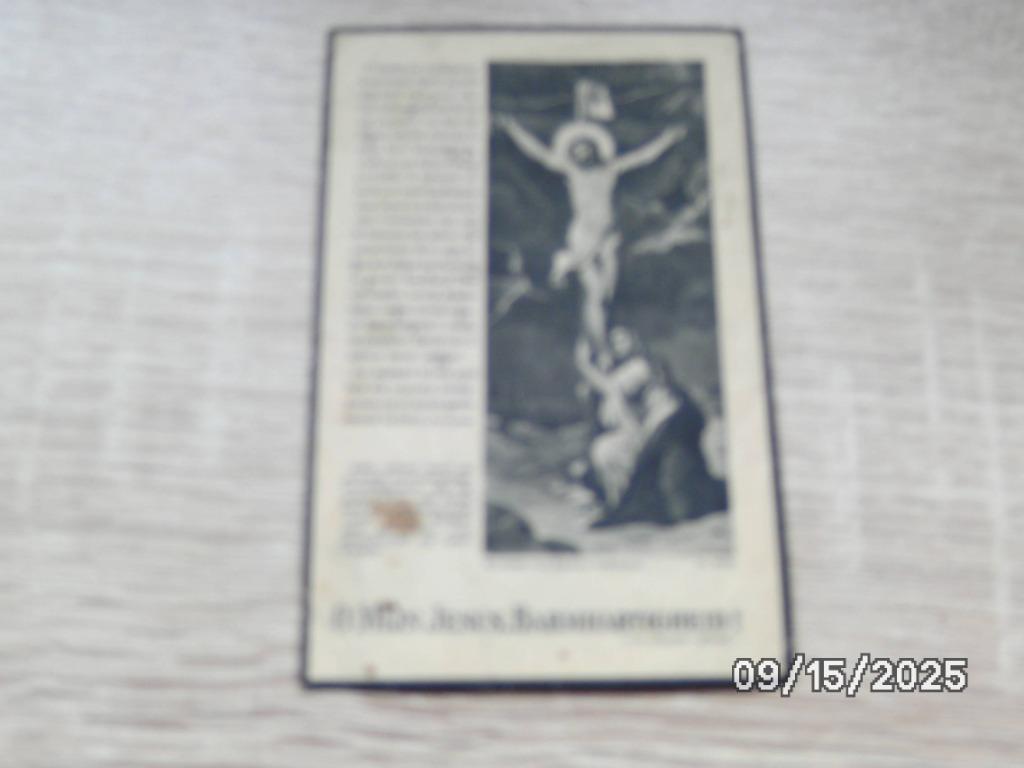 Een BP van Begijntje Maria Frederica Catharina  Mettepenning, Verzamelen, Bidprentjes en Rouwkaarten, Ophalen of Verzenden, Bidprentje