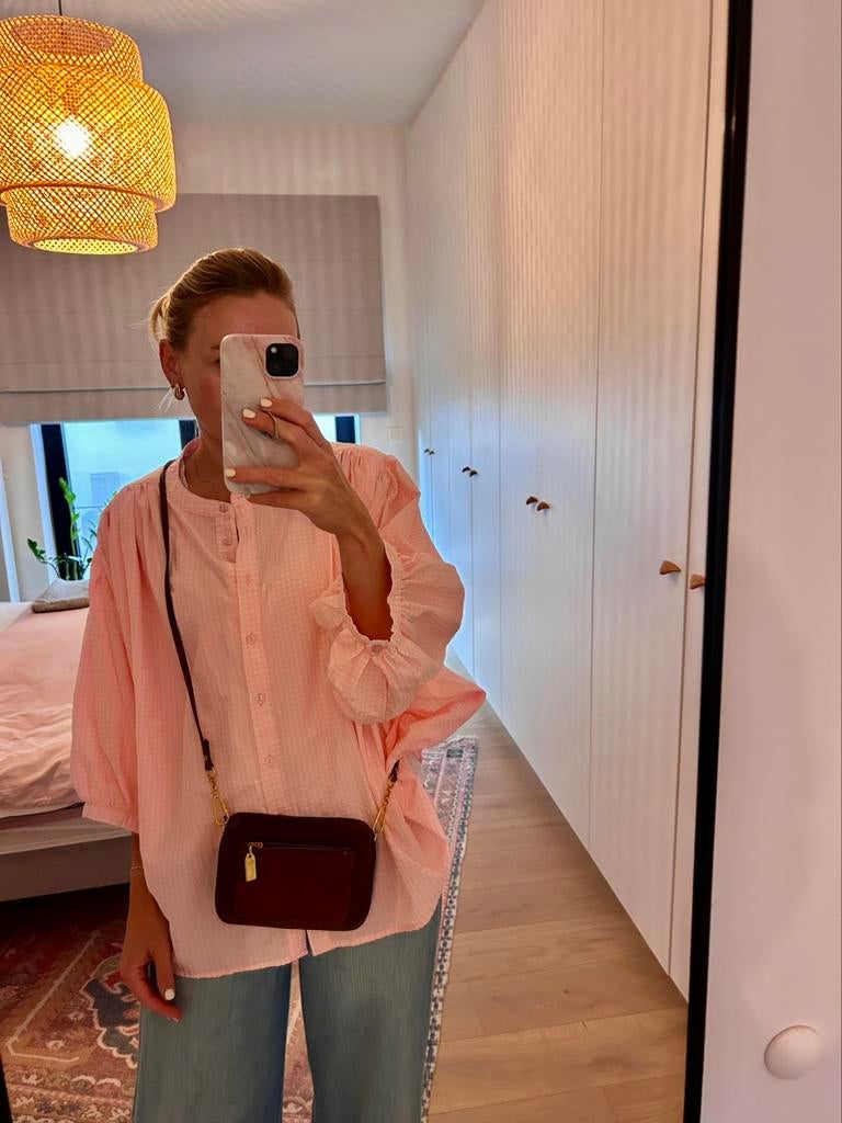 Klein tasje vintage Gino Costa, Handtassen en Accessoires, Tassen | Damestassen, Ophalen of Verzenden, Gebruikt, Bruin, Handtas