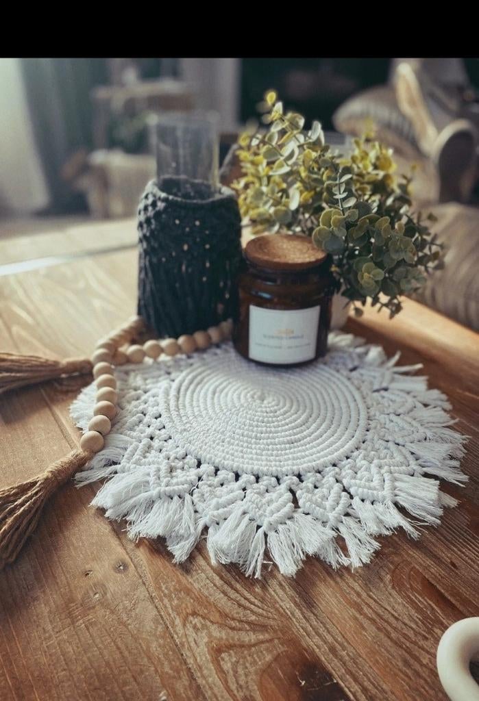 Centre de table, napperon, sous assiette, macrame, Maison & Meubles, Enlèvement ou Envoi, Neuf