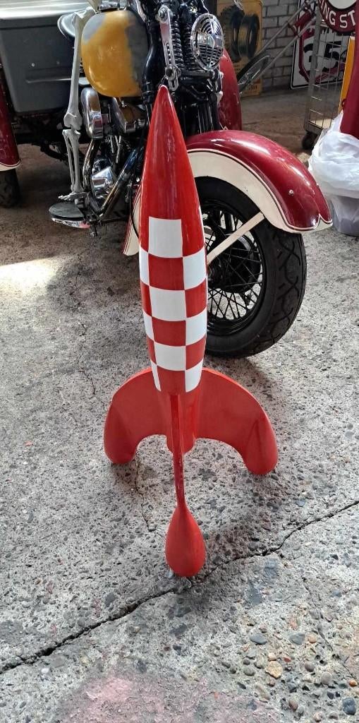 Kuifje raket beeld mancave verzamel decoratie kado cadeau, Ophalen, Gebruikt, Overige typen