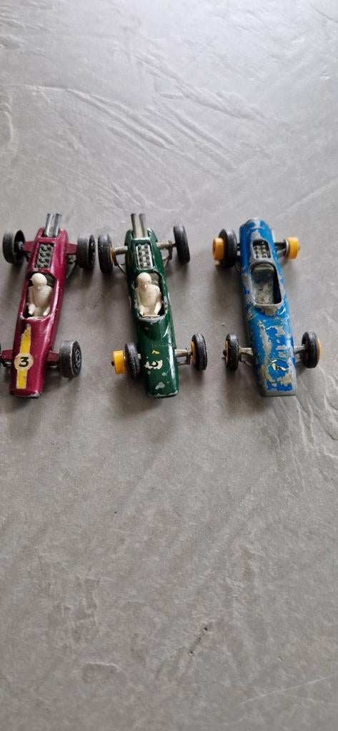 3 voitures de course anciennes Matchbox Lesney, Enlèvement ou Envoi, Comme neuf