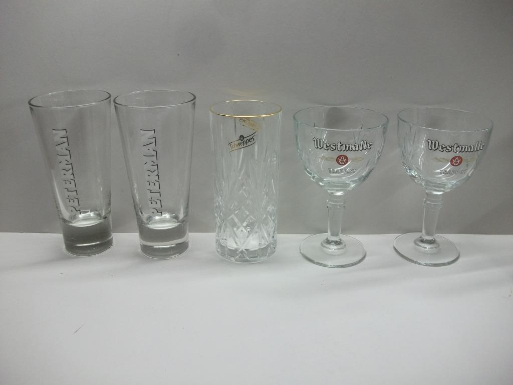 Verre Westmalle (petit 14 cm) Peterman Schweppes, Enlèvement ou Envoi, Comme neuf