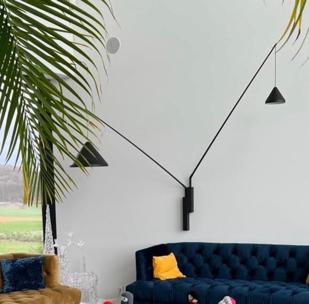 Wandverlichting  zwart Vibia, Enlèvement, Comme neuf, Autres matériaux, Industrieel