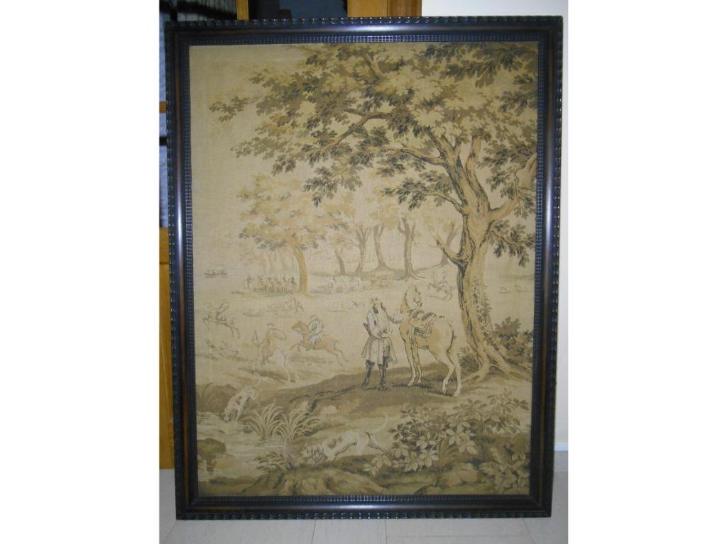 Tapisserie murale - chasse à courre, Enlèvement