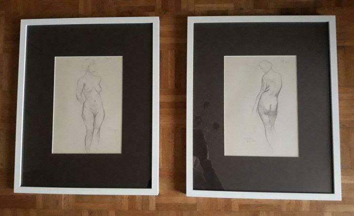 2 dessins de Louis Devillez (LHD) signés et datés de 1938, Enlèvement ou Envoi