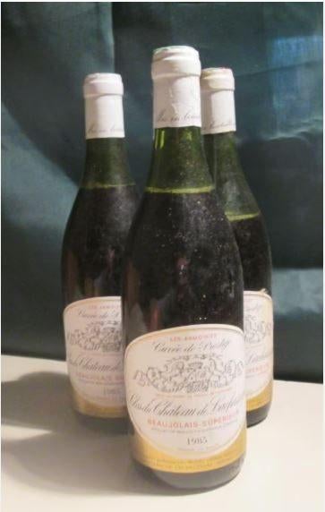 3 x Clos du Chateau des Lachassagne - 1985, Enlèvement ou Envoi, Pleine, Comme neuf, Vin rouge