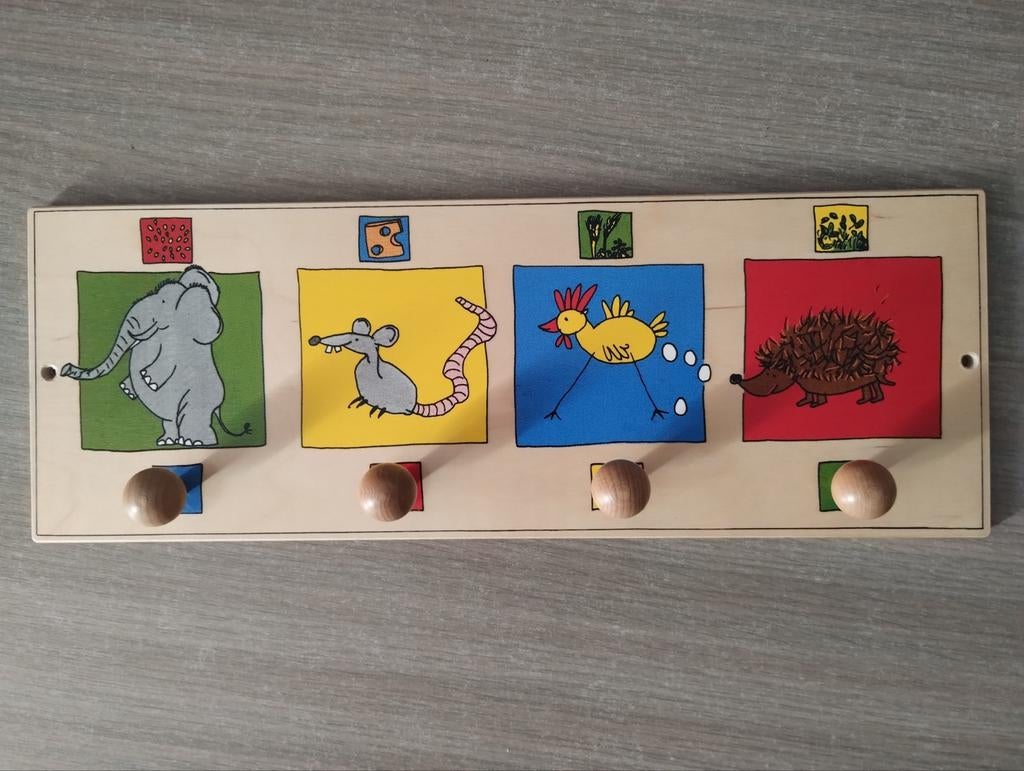 Houten kapstok Janbibejan kinderen, Ophalen of Verzenden, Gebruikt