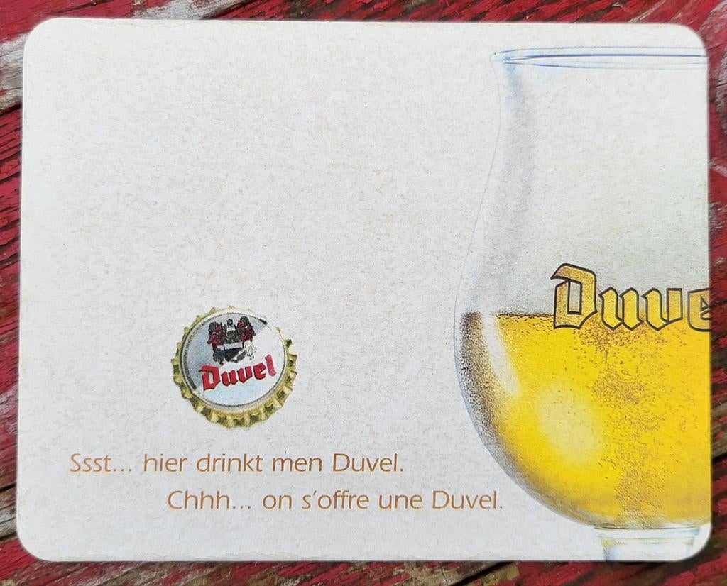 Le menu de bières Duvel mûrit ici, Enlèvement ou Envoi, Duvel