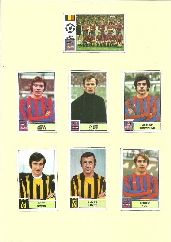 Panini Football 1972-1973 - 7 stickers (recups), Enlèvement ou Envoi, Utilisé, Sport