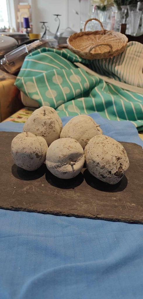 decoratie steenachtig fruit gebroken wit grijs, Overige materialen, Overige typen, Ophalen of Verzenden, Zo goed als nieuw