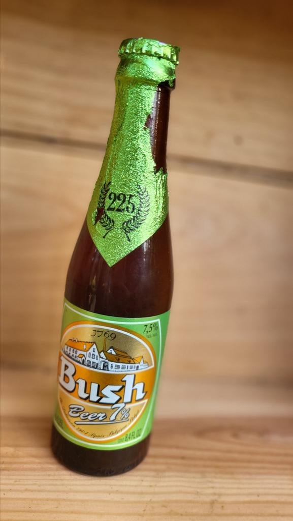 PIPAIX BUSH 7 Full 25cl beschadigde staniole LEUZE, Verzamelen, Ophalen of Verzenden, Zo goed als nieuw