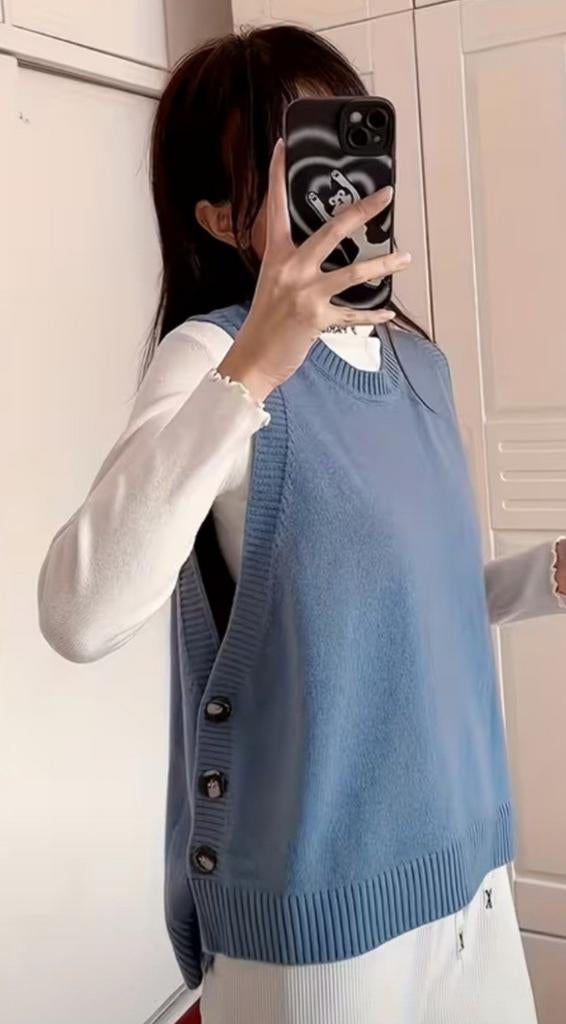 Elegante Blauwe dameswolvest | Modieus, veelzijdig vest met, Vêtements | Femmes, Homewear, Enlèvement ou Envoi