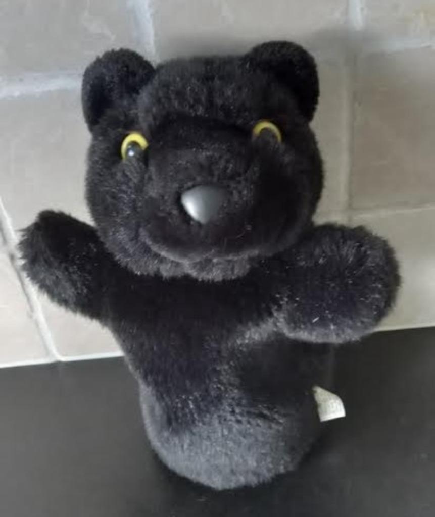 handpop Zwarte poes of panter, Kinderen en Baby's, Speelgoed | Knuffels en Pluche, Zo goed als nieuw, Ophalen of Verzenden