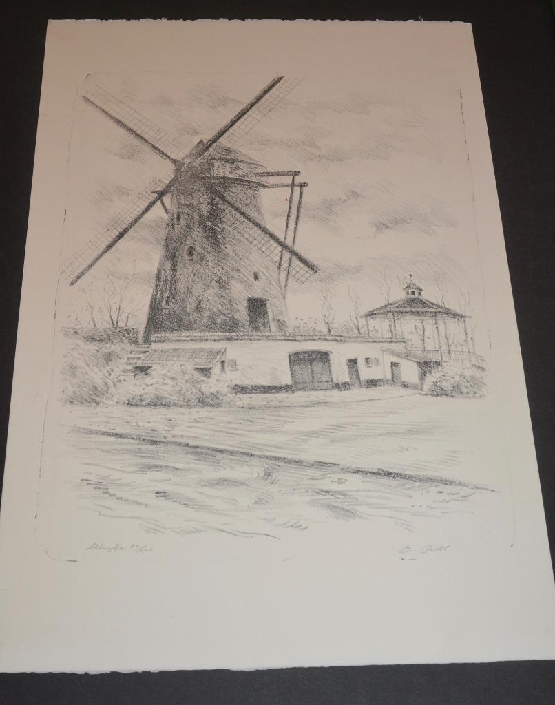 Eric ROETS - steendruk -handgesigneerd, Antiek en Kunst, Ophalen of Verzenden