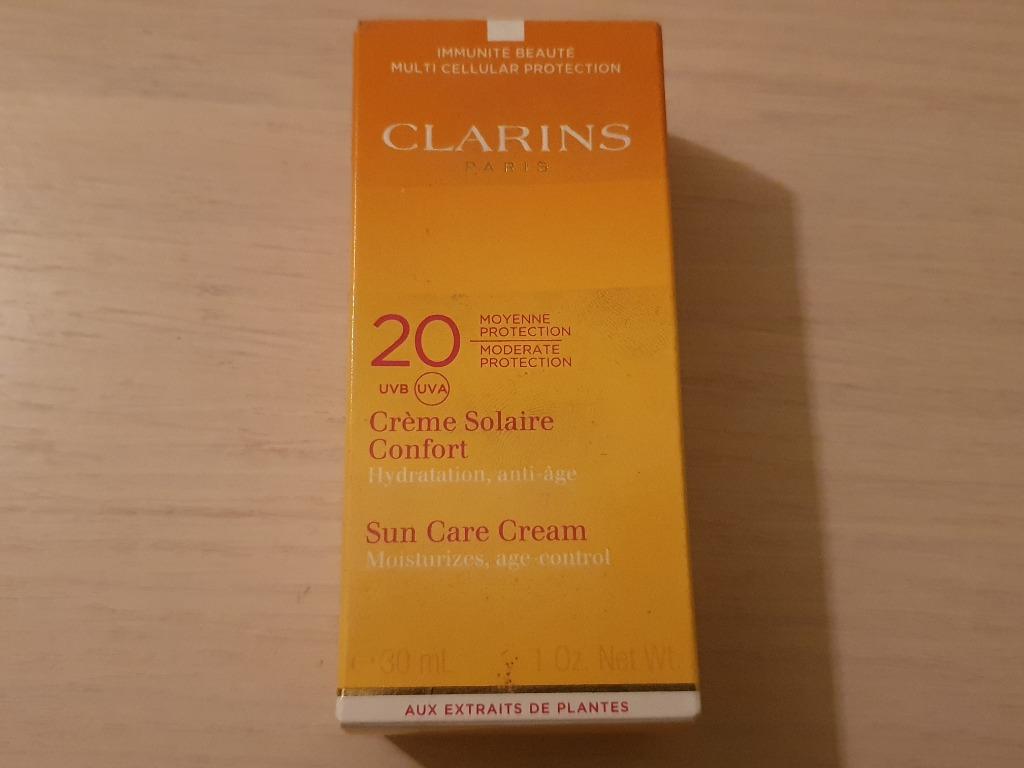 clarins creme solaire confort 20 30 ml, Enlèvement ou Envoi, Neuf, Tout le visage, Autres types