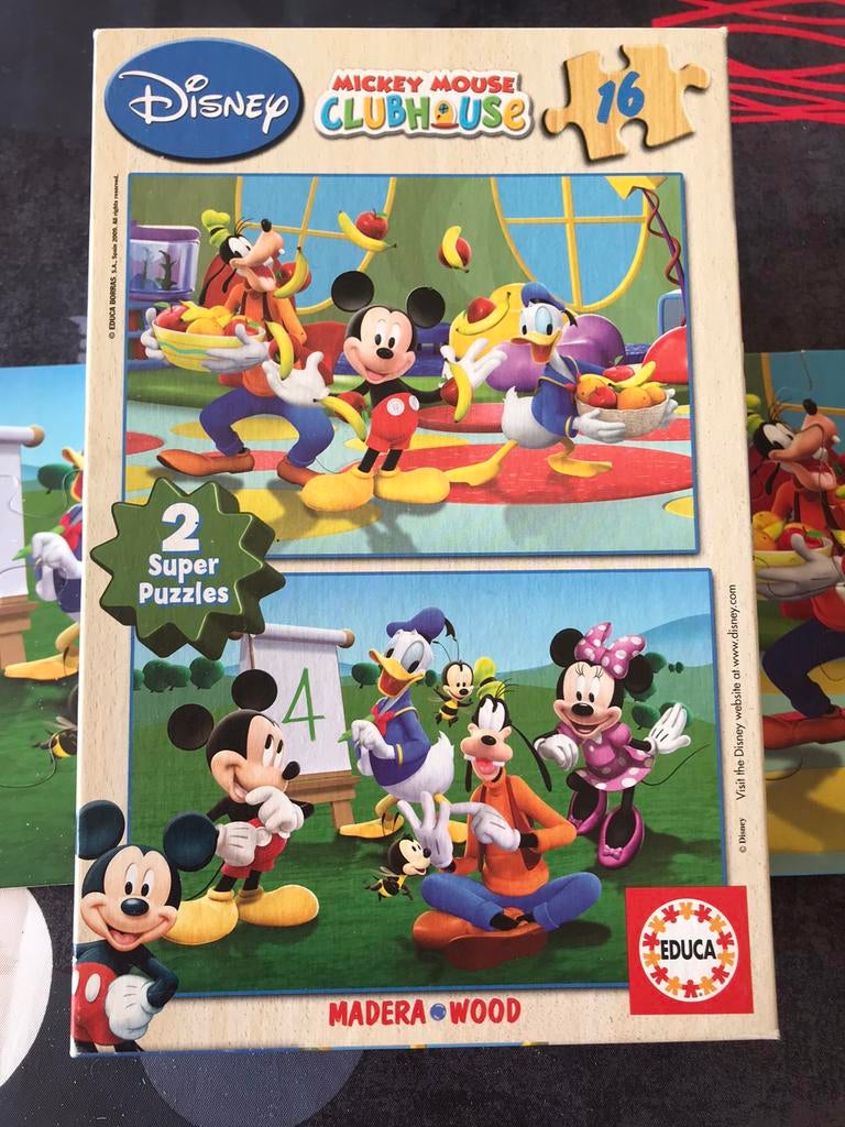 Houten Disney puzzel - 2x12, Ophalen of Verzenden, 10 tot 50 stukjes, Zo goed als nieuw, 2 tot 4 jaar