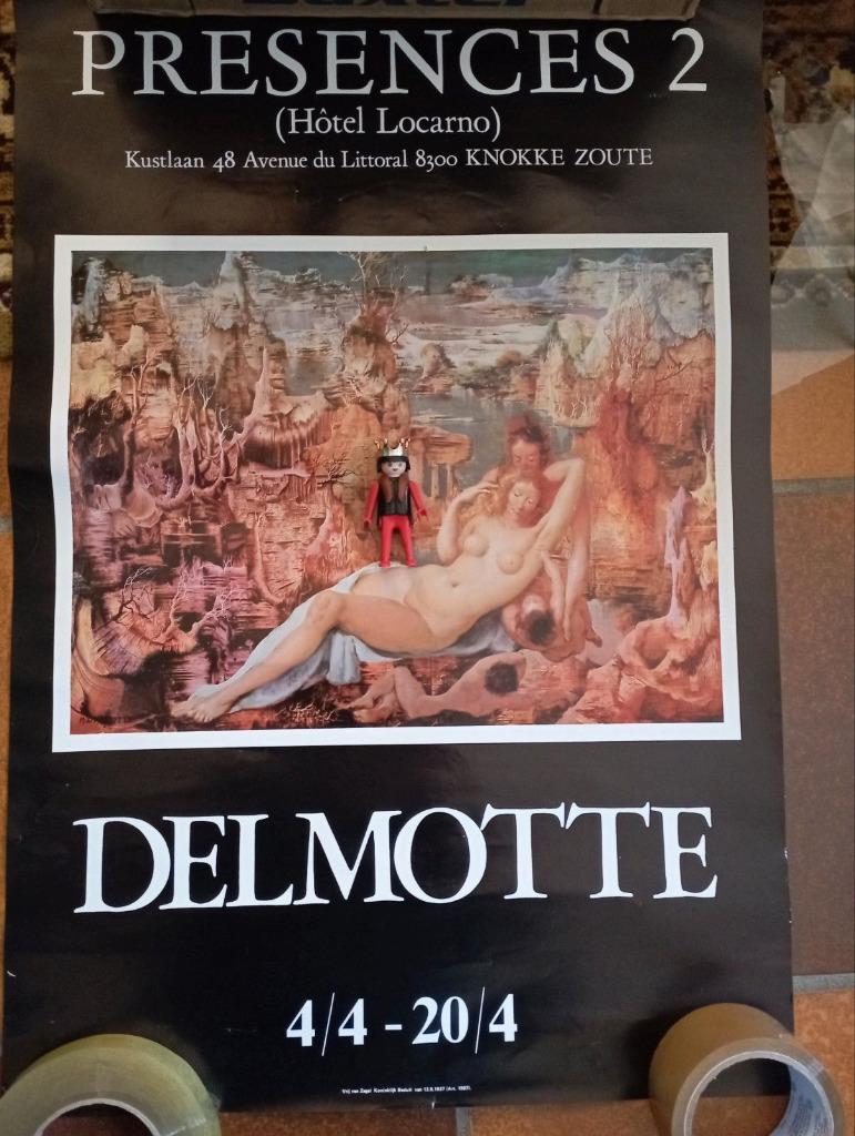 663) Poster Delmotte Marcel, Verzamelen, Posters, Gebruikt, Reclame, Ophalen of Verzenden