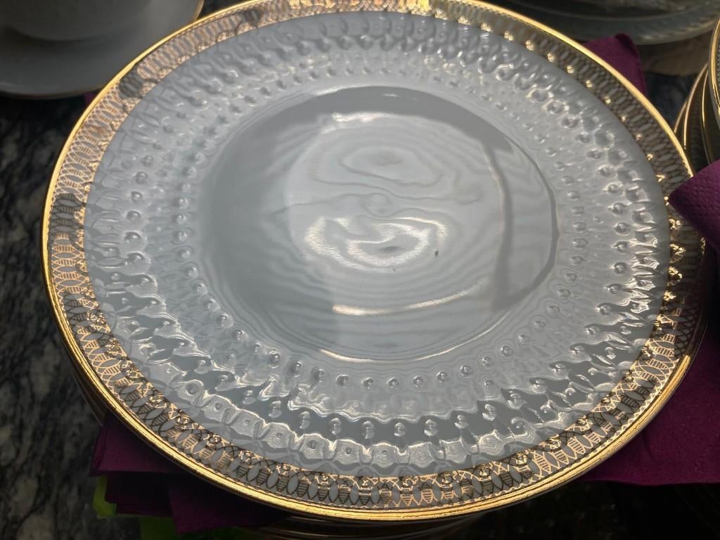 antiek servies 12 persoons compleet Frans + theeservies, Antiek en Kunst, Antiek | Servies compleet, Ophalen