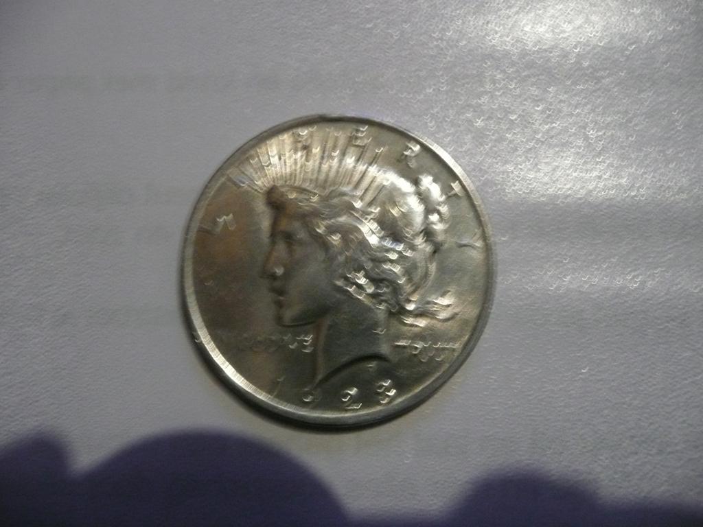 ONE DOLLAR ZILVER USA 1923 "PEACE", Ophalen, Noord-Amerika, Losse munt, Zilver