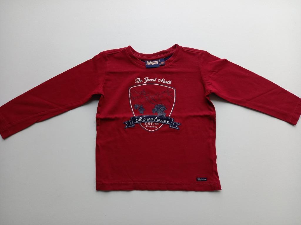 Nieuwstaat,donkerrode mooie longsleeve Samson maat 92 jongen, Samson, Ophalen of Verzenden, Zo goed als nieuw, Shirt of Longsleeve