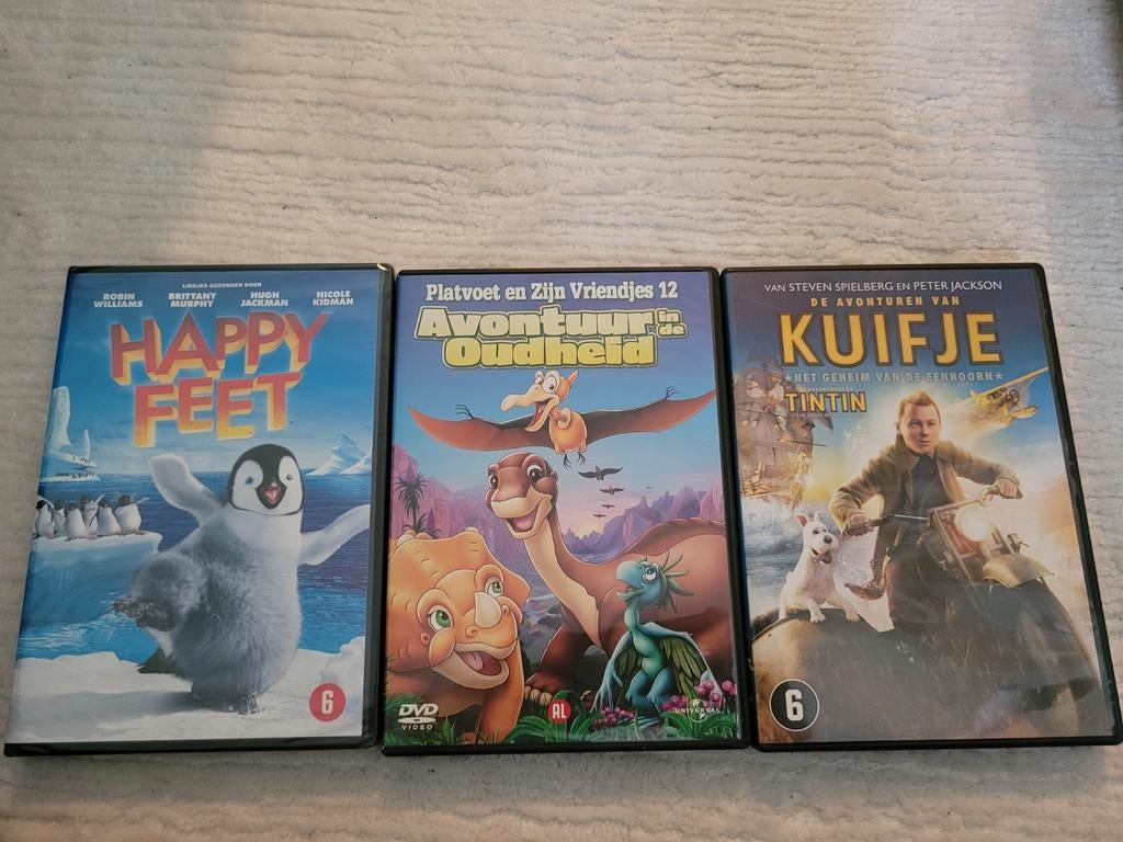 Happy Feet-De avonturen van Kuifje-Platvoet en 12 vrienden, Cd's en Dvd's, Ophalen, Zo goed als nieuw, Film