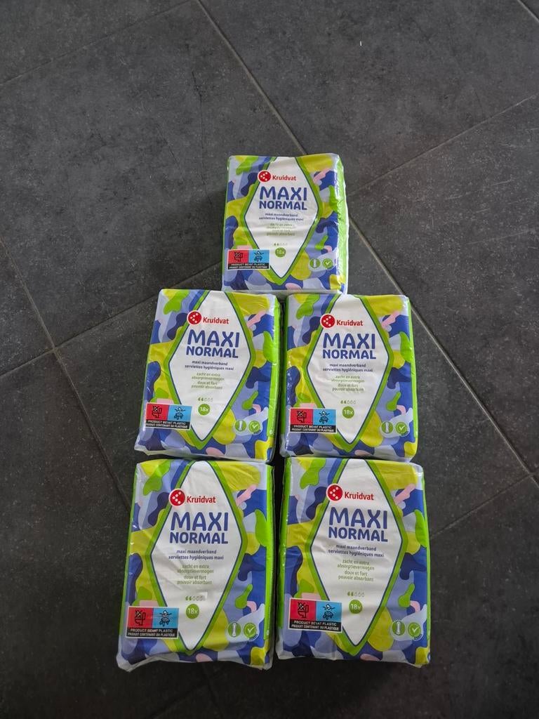 5 pakken maxi normal maandverband, Ophalen