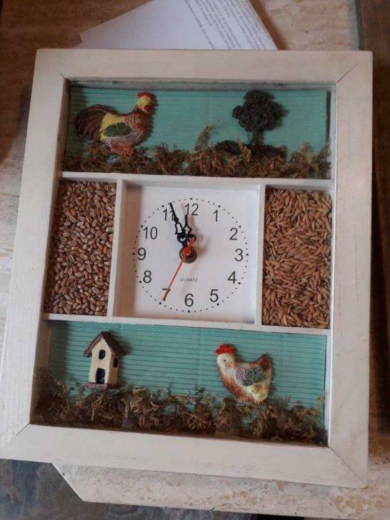 Keuken uurwerk mooi versierd, Ophalen of Verzenden, Gebruikt