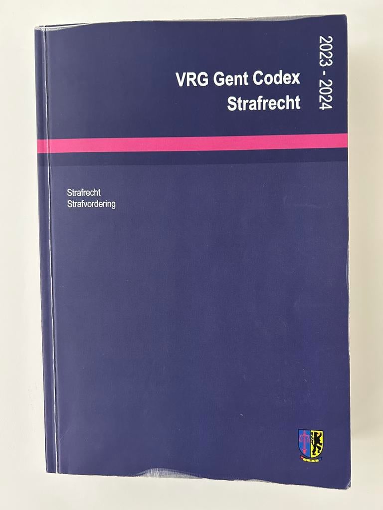 VRG Gent Codex Strafrecht, Boeken, Ophalen