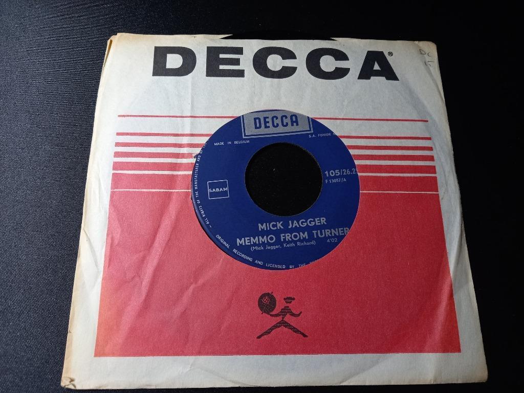 Mick Jagger ‎– Memo From Turner '7, Gebruikt, 7 inch, Single, Ophalen of Verzenden