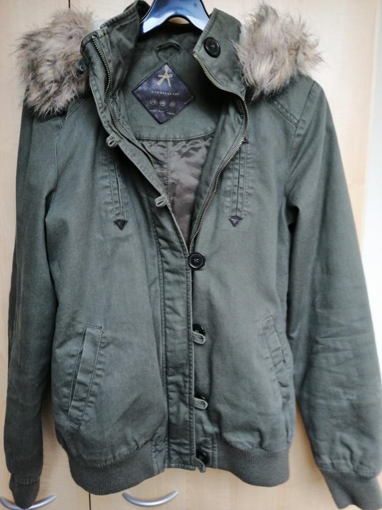 blouson bomberjack parka jas kaki groen atmosphere maat 38, Ophalen of Verzenden, Zo goed als nieuw, Maat 38/40 (M), Groen