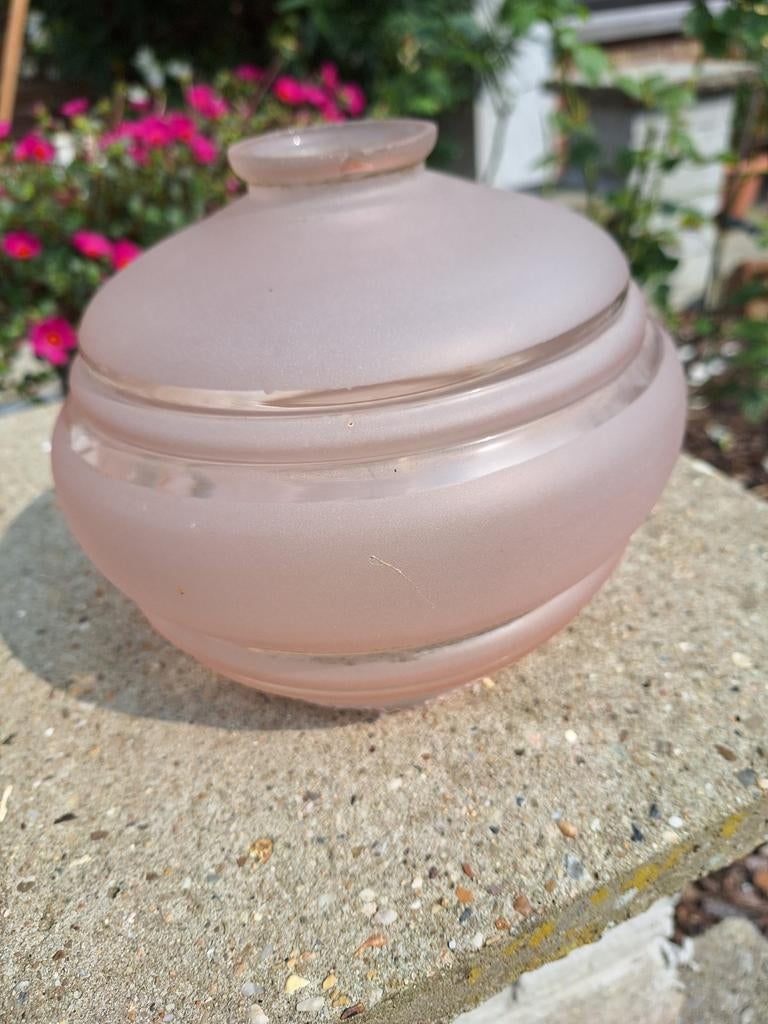 Roze vintage lampenkapje, Ophalen, Gebruikt, Rond