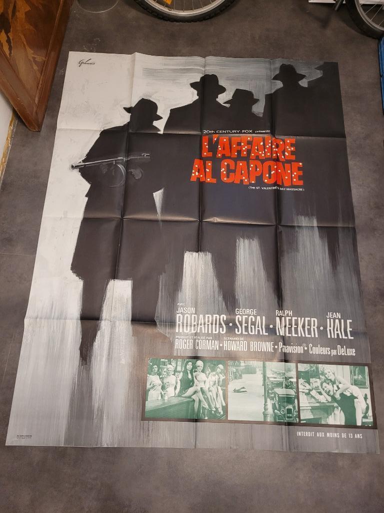 ancienne affiche de cinéma l'affaire al capone, Enlèvement ou Envoi, Rectangulaire vertical, Utilisé, Cinéma et TV
