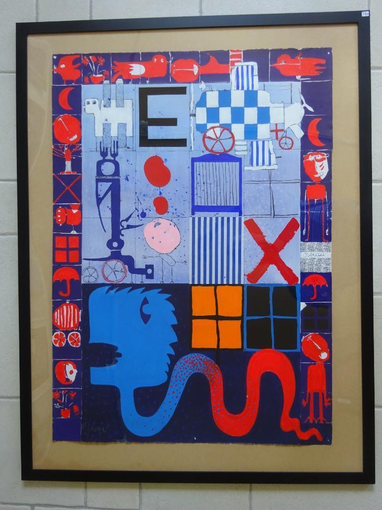 Christian Silvain, Origineel, Mixed Media, 106 x 75, Antiek en Kunst, Ophalen