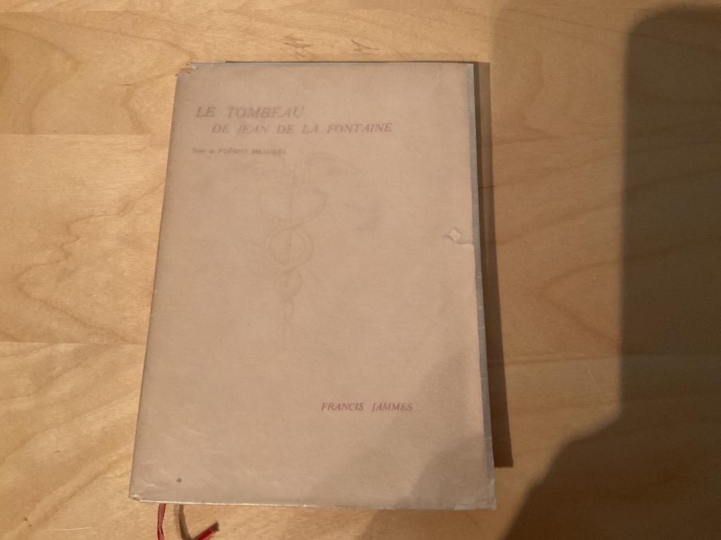 Le tombeau de Jean de la Fontaine, genummerd, Ophalen of Verzenden, Francis Jammes, Eén auteur