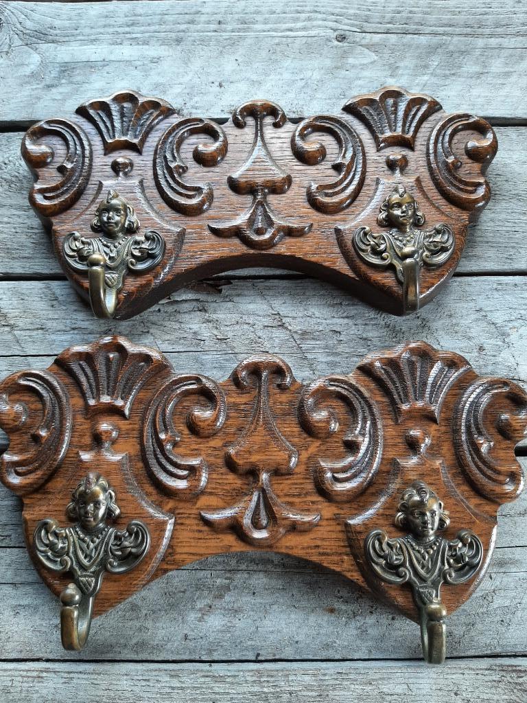 2 antiek kapstokken, Ophalen of Verzenden, Zo goed als nieuw, Hout