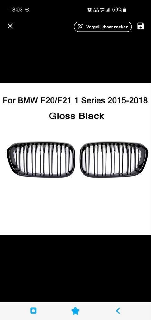 Bmw grill zwart blinkend, voor bmw f20 f21 lci 2015-2019, Ophalen of Verzenden