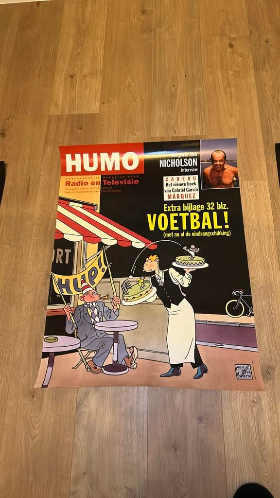 Joost swarte affiche Humo 1994, Verzamelen, Stripfiguren, Ophalen of Verzenden, Zo goed als nieuw