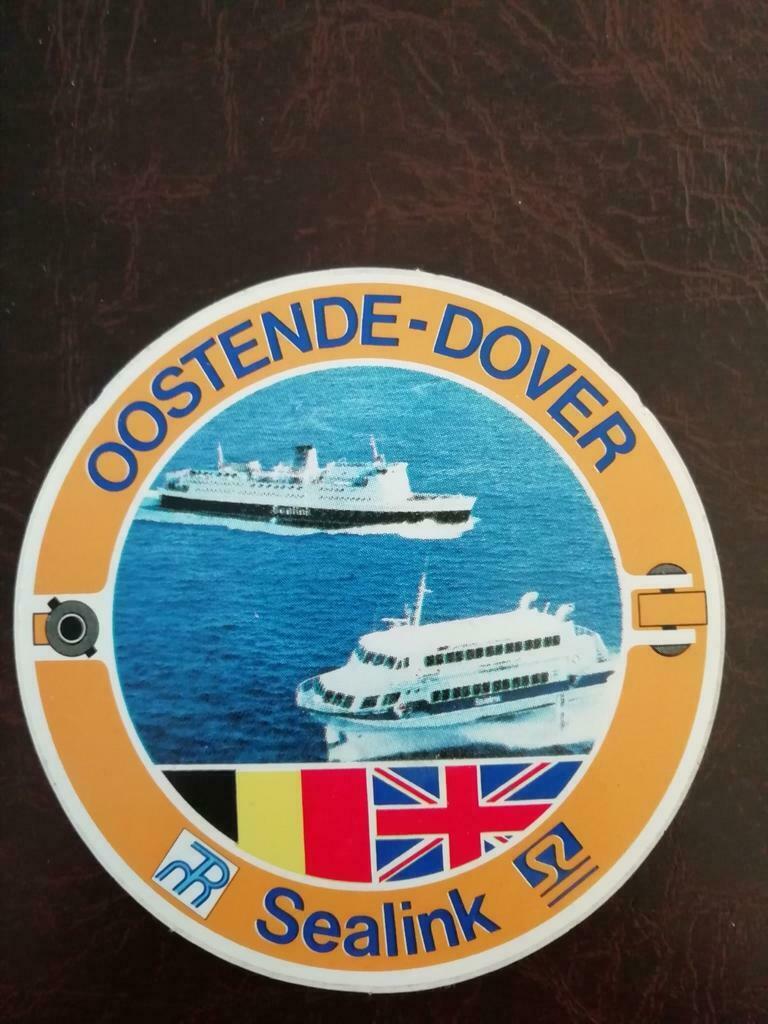 Oude sticker Oostende - Dover Sealink, Verzamelen, Ophalen of Verzenden, Zo goed als nieuw