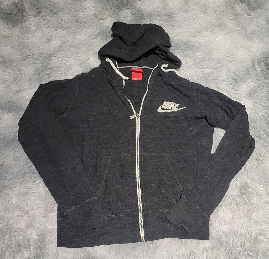 Sweat à capuche Nike Full-Zip Gris Anthracite Taille M, Gris, Enlèvement ou Envoi, Nike, Porté