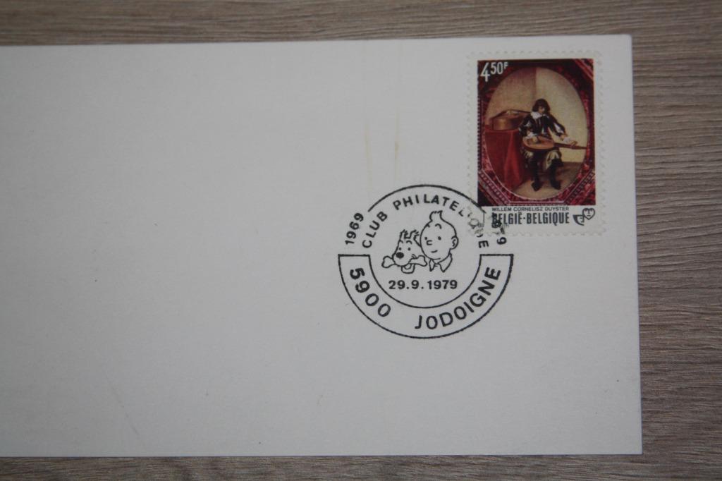 1e dag stempel op kaart Kuifje , 1979, Ophalen of Verzenden, Kuifje, Nieuw, Overige typen